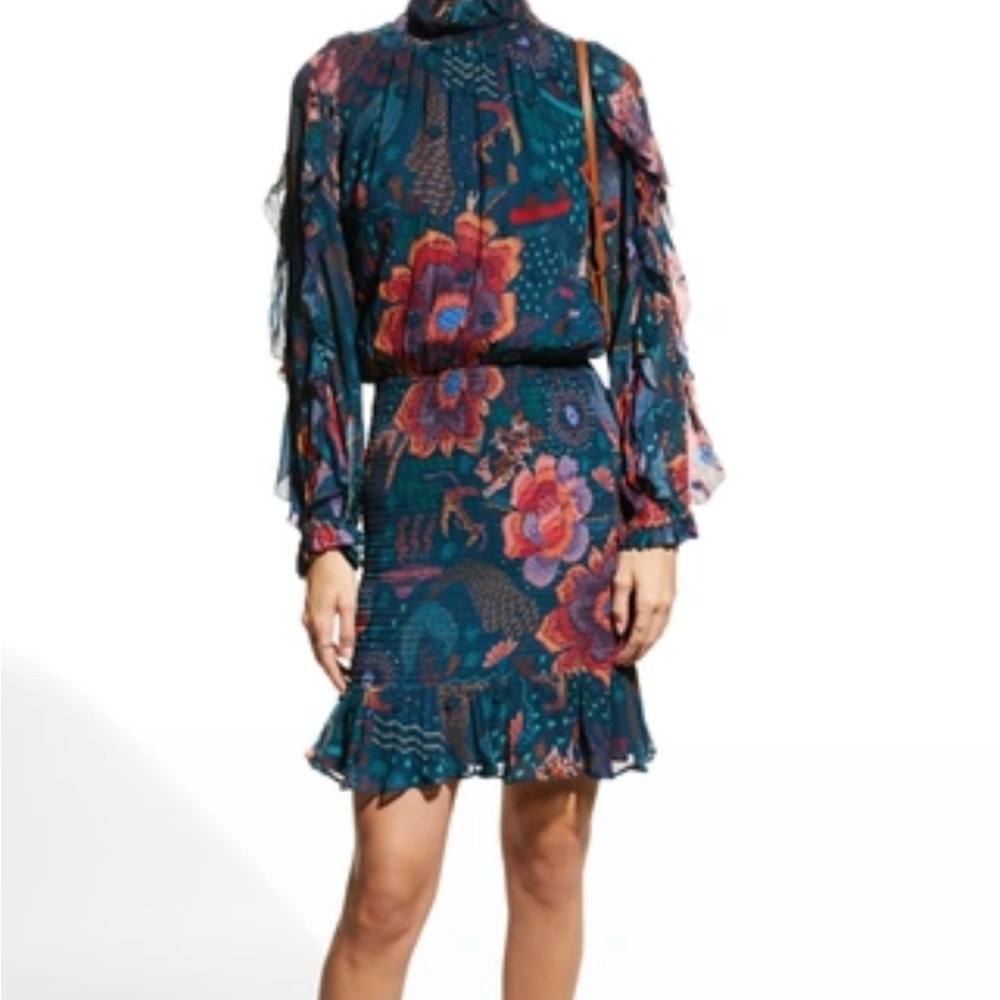 NWT farm Rio teal river creatures mini dress